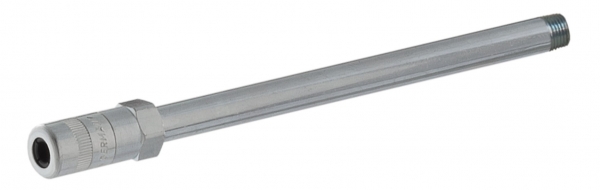 Delivery tube straight with<br>4-jaw hydraulic connector, thread R1/8&quot;