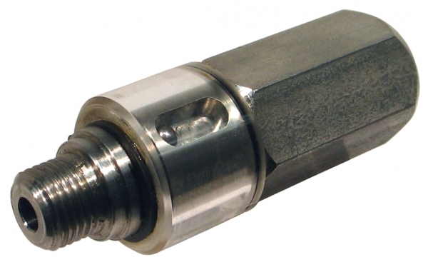 Flow indicator for grease guns, thread R1/8&quot;