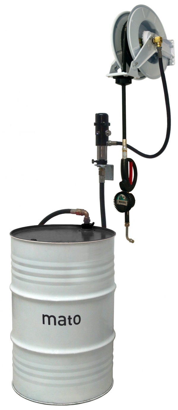 pneuMATO 3 - wall mounted for 200 l oil drums<br>with DIGIMET E30 Preset