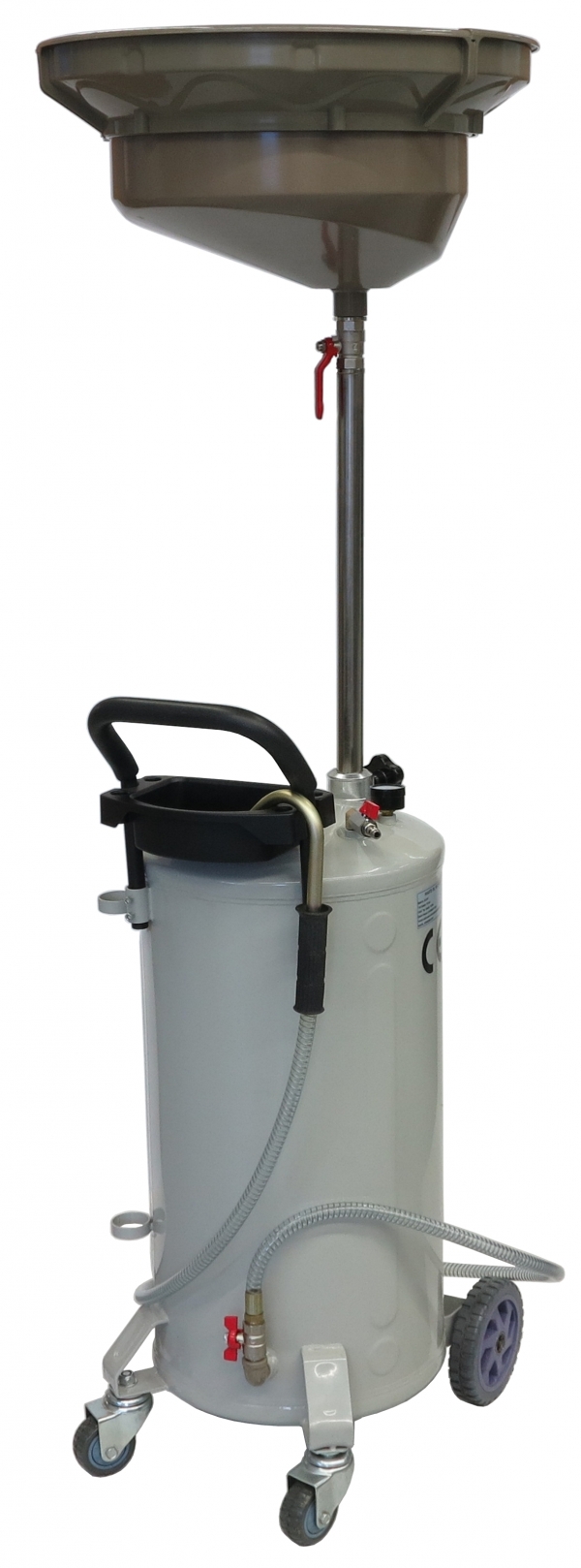 Waste oil drainer 75l mobile with air pressure discharge