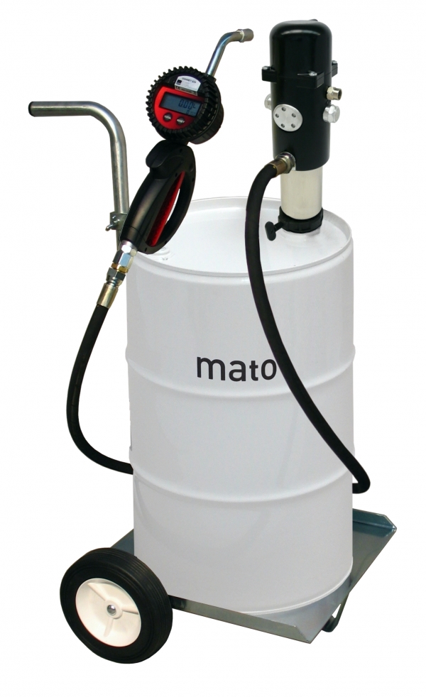 pneuMATO 3 mobile for 50/60 l oil drums<br>with Digimet E35 and engine oil nozzle