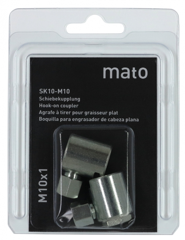 MATO Hook-on couplers for button head fittings<br>2 pcs. SK-10M10 (M10x1 / 10 mm)&lt;/p&gt;packed in blister pack