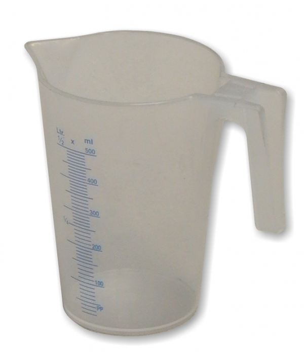 Plastic oil measuring jug, graduated<br>Type J-PP 50   0,5 litre