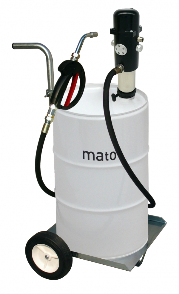 pneuMATO 1 mobile for 50/60 l oil drums<br>with oil control gun and engine oil nozzle
