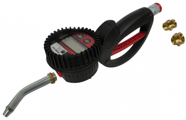DIGIMET E35 hose end meter<br>with non-drip nozzle for engine oil