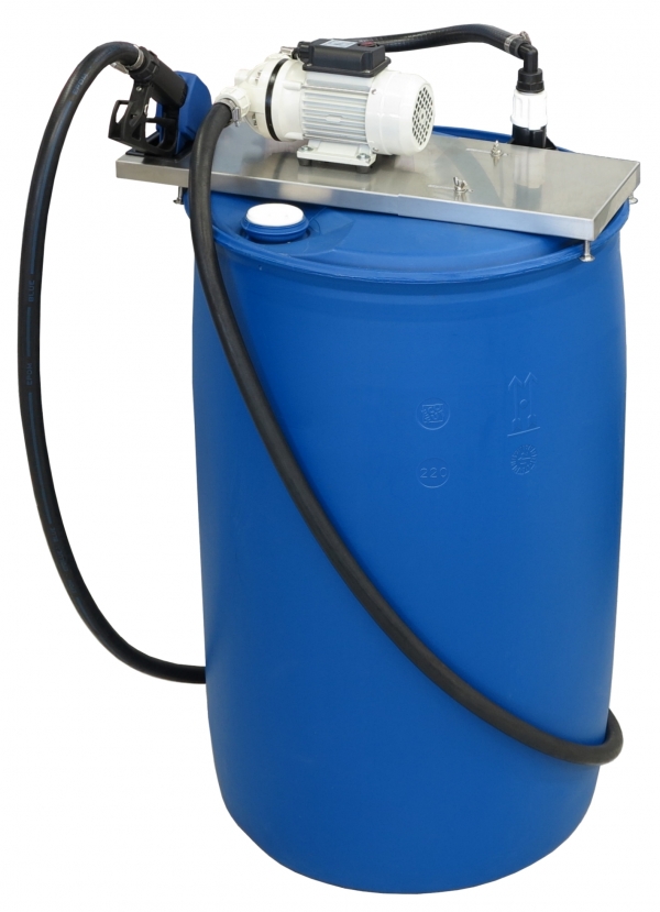 AdBlue® membrane pump SB 23 stationary<br>for 200 l drum with automatic shut-off nozzle ASB
