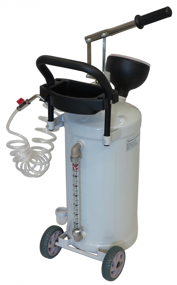 Oil dispenser 24 l with hand pump, mobile