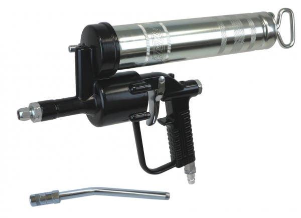 MATO-One hand air operated grease gun DF 500<br>with rigid tube E4024, M10x1