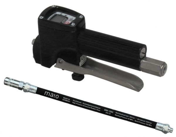 Digimet E5 grease meter<br>with high pressure rubber hose, 1/8&quot;