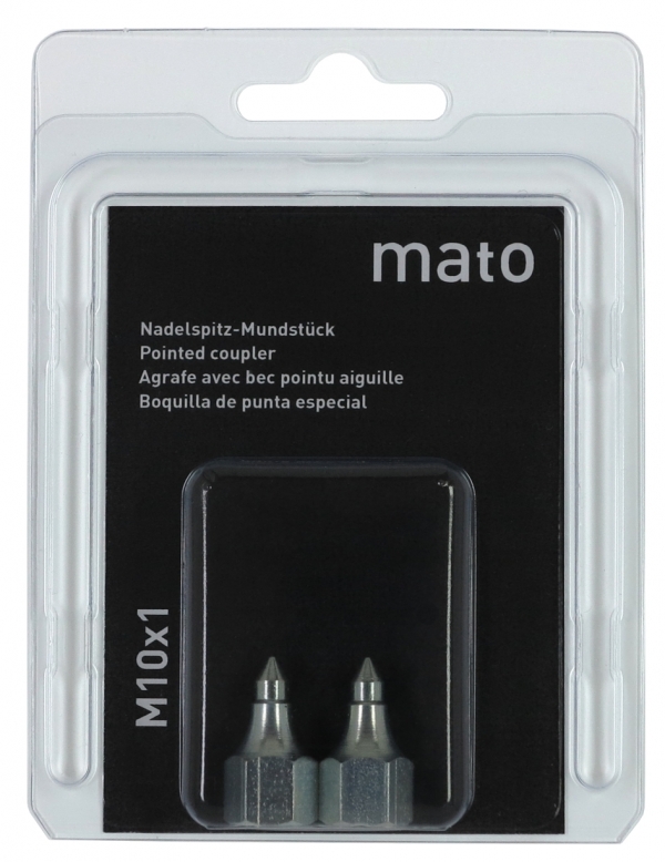 Pointed coupler-set, 2 pcs. M10x1<br>packed in blister pack