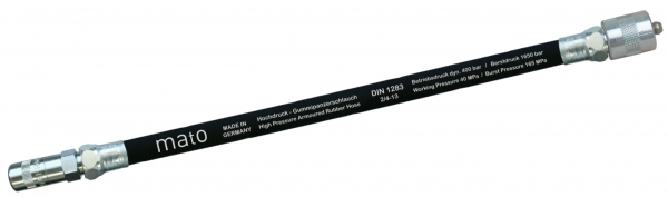 High pressure rubber hose RH-30CC<br>300 mm with 4-jaw hydraulic connector
